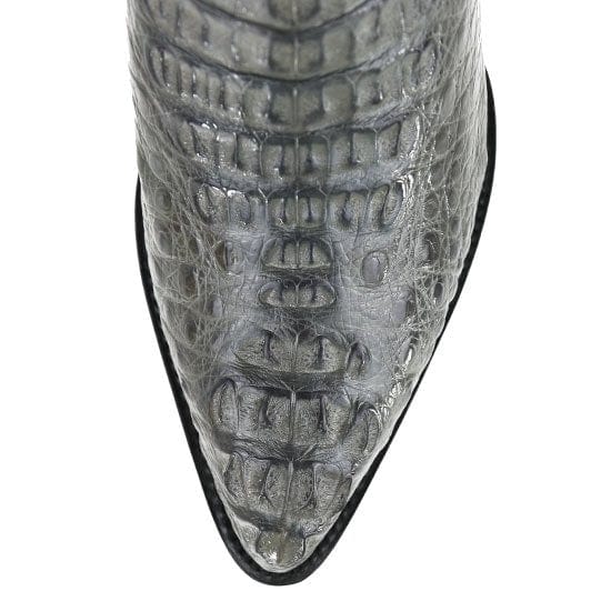Men's genuine Caiman Hornback Skin J-Toe Boots Gray Color