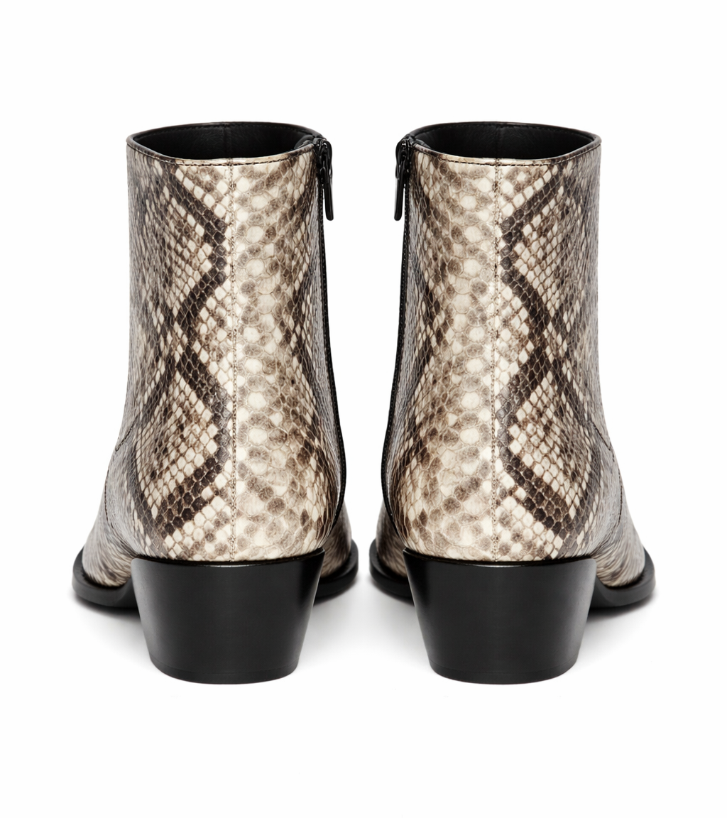 Python Snakeskin Mens Ankle Cowboy Boot