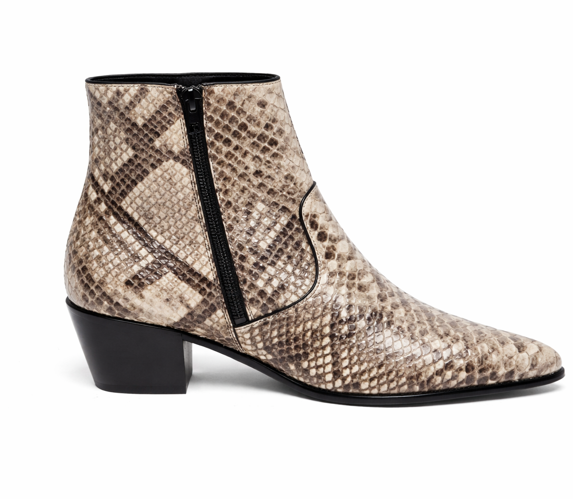 Python Snakeskin Mens Ankle Cowboy Boot
