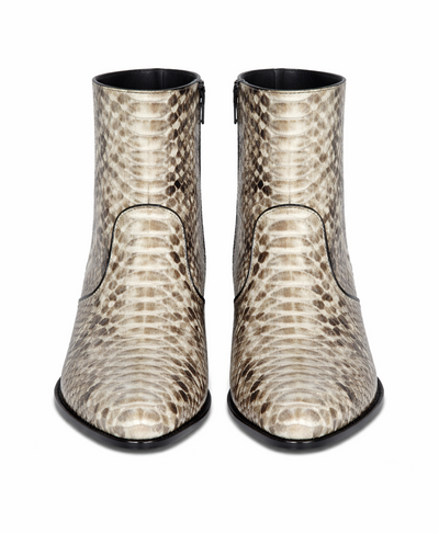 Python Snakeskin Mens Ankle Cowboy Boot
