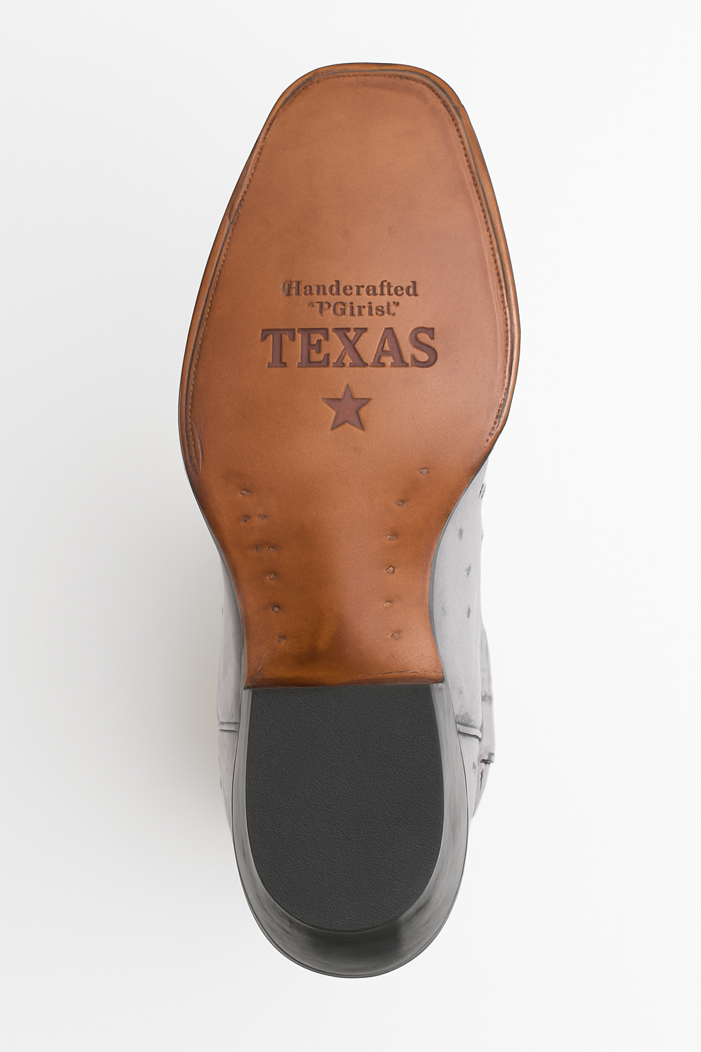 Los Altos Boots Ostrich Faded White Pointed Toe Cowboy Boots - Botas De Avestruz