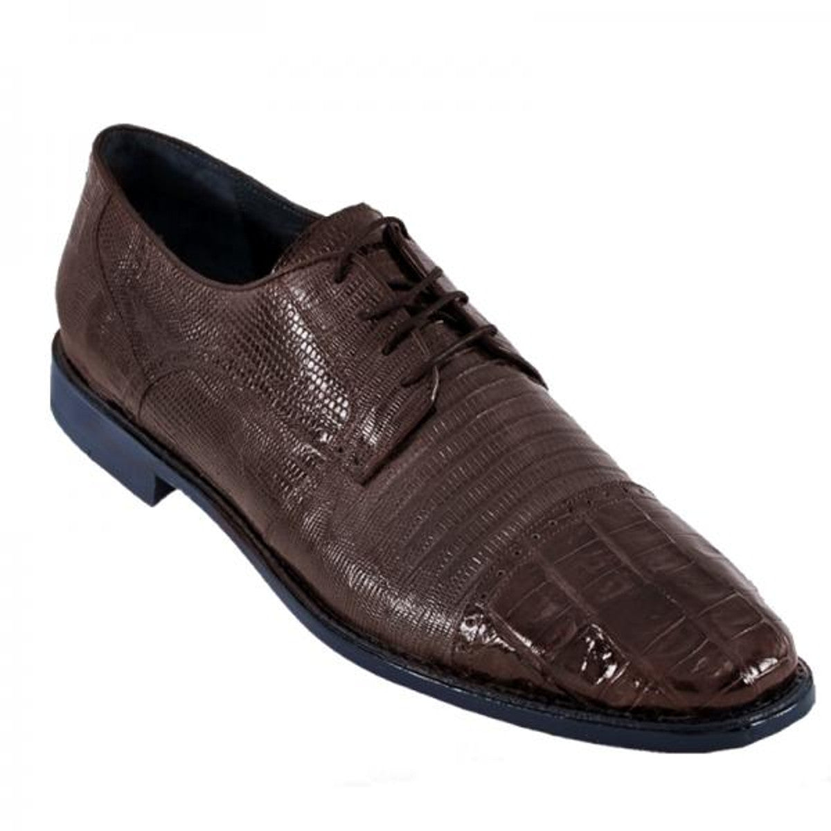 Brown Lizard Crocodile Cap Toe by Los Altos