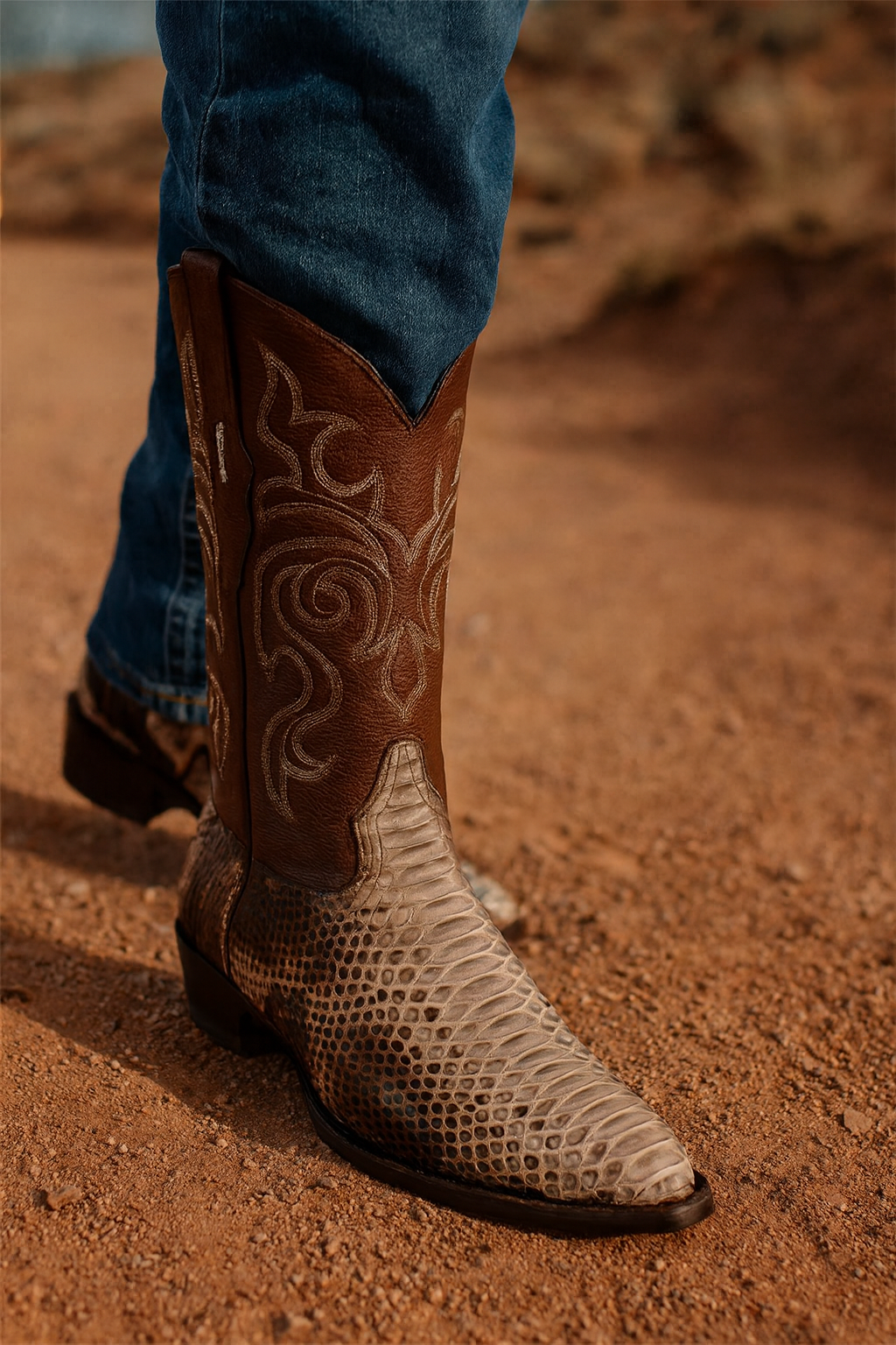 Men's Los Altos Python J-Toe Boots Rustic