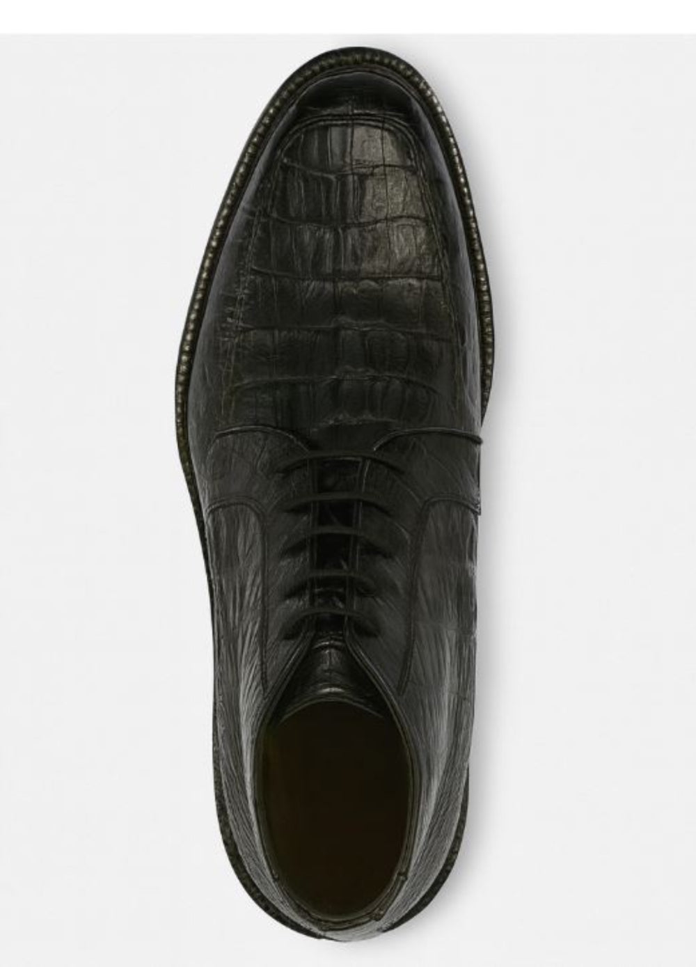 Los Altos Men's Ankle Black Genuine All Crocodile Caiman Boots