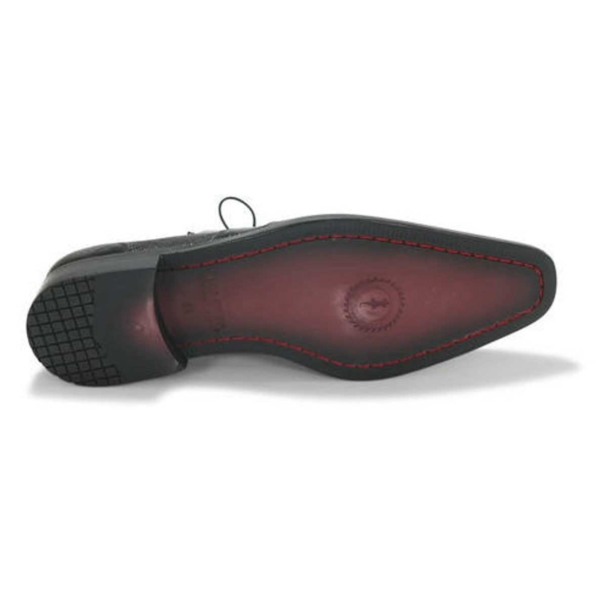 Men's Black Crocodile Italian Toe Shoes by Los Altos