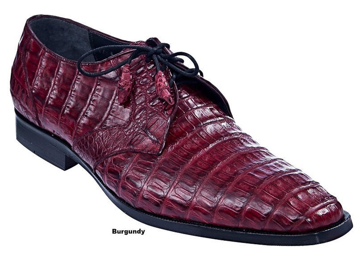 Los Altos Burgundy Crocodile Gator Shoes