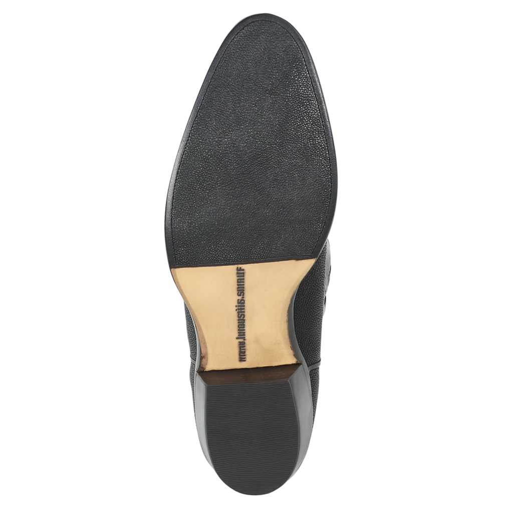 Black Single Stone Stingray Western Boots by Los Altos