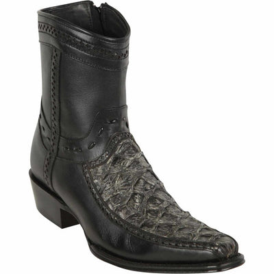 Monster Fish Skin European Toe Boots - Rustic Black