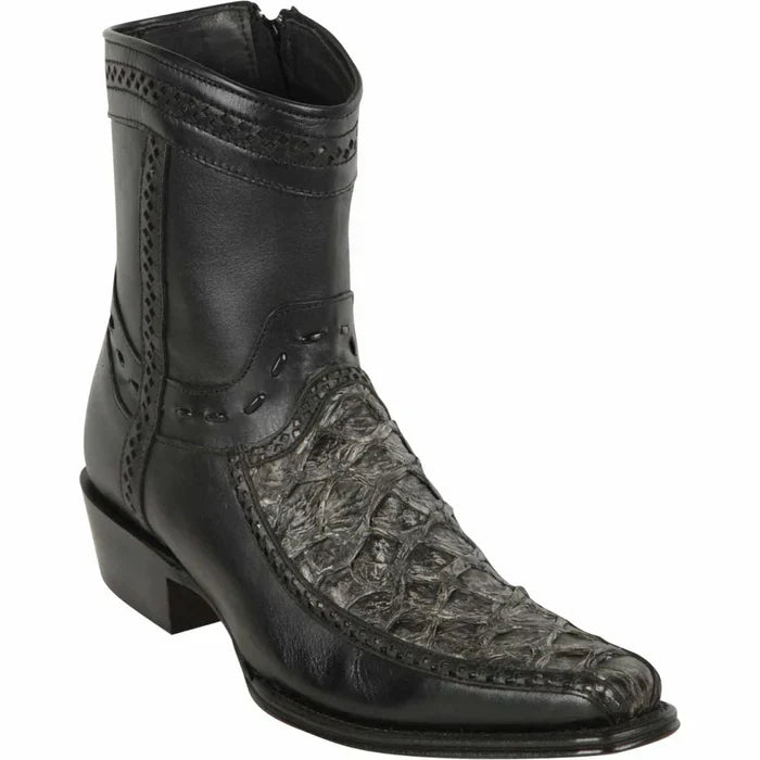 Original Monster Fish Skin Short Boots - Rustic Black