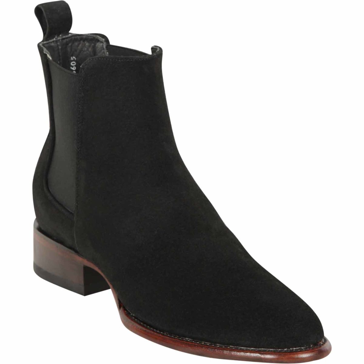 Los Altos Black Suede Leather Short Boots