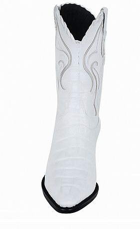 Los Altos White Caiman Tail Cowboy Boots