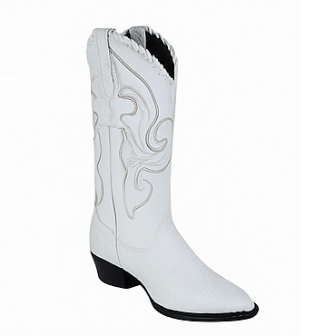 Los Altos White Caiman Tail Cowboy Boots