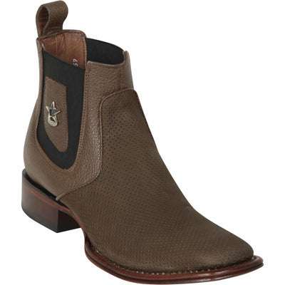 Los Altos Men's Suede Short Boots Dark Brown