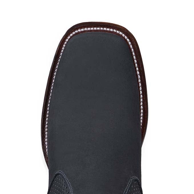 Men's Gray Suede Square Toe Short Boots by Los Altos