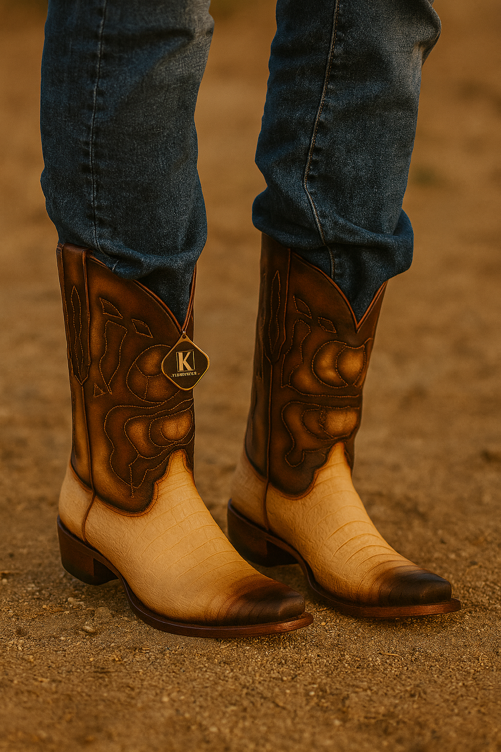 Caiman Belly Snip Toe Boots by King Exotic