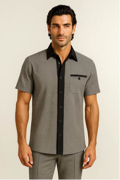 Menβs Houndstooth 2-Piece Walking Suit - Zacchi