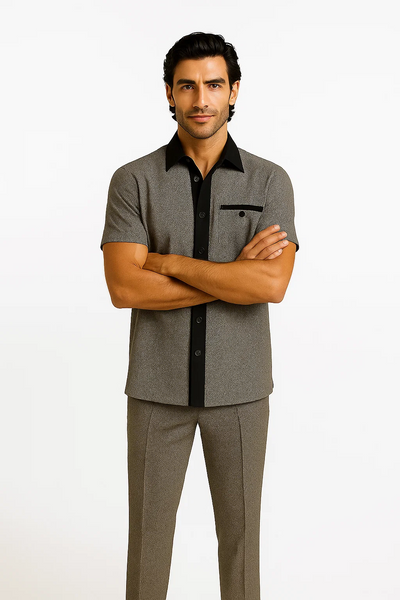Menβs Houndstooth 2-Piece Walking Suit - Zacchi