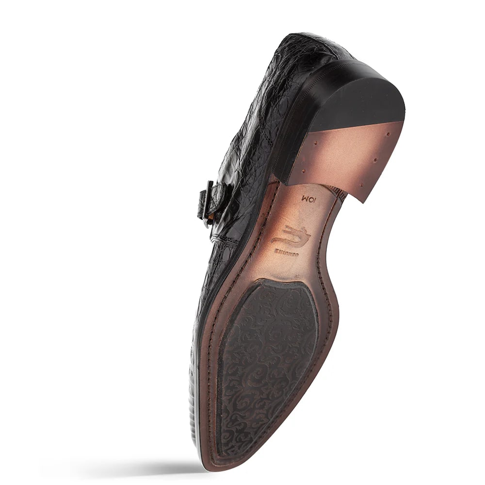 Mezlan Prague Double Monk Strap Crocodile Shoe