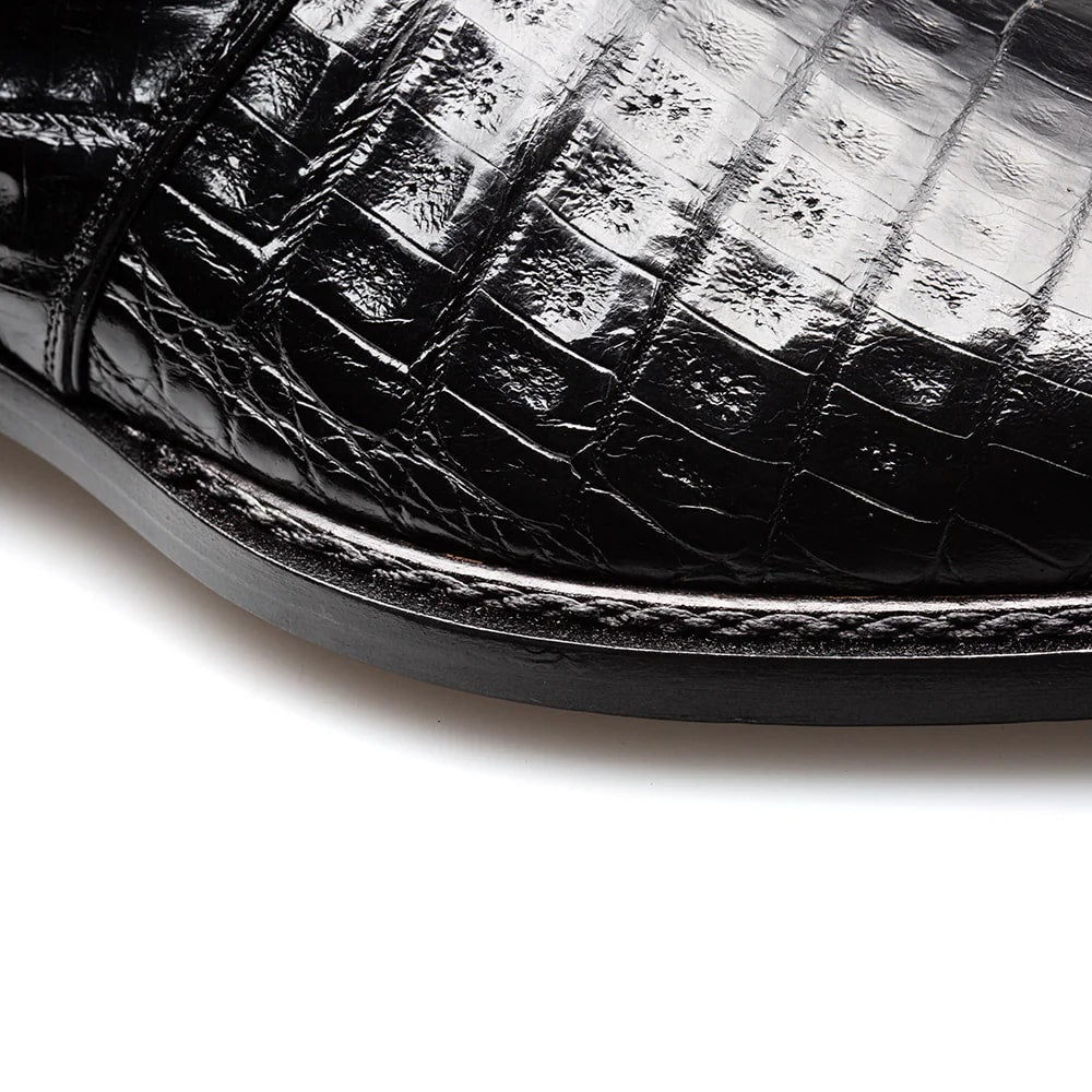 Mezlan Prague Double Monk Strap Crocodile Shoe