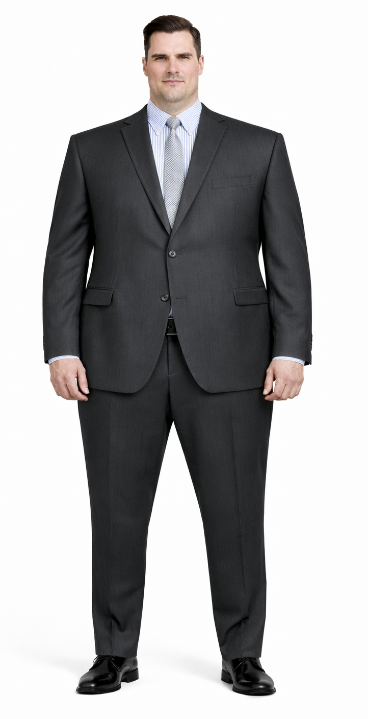 Mantoni Black or Gray 2-Button Slim or Modern Fit Suit