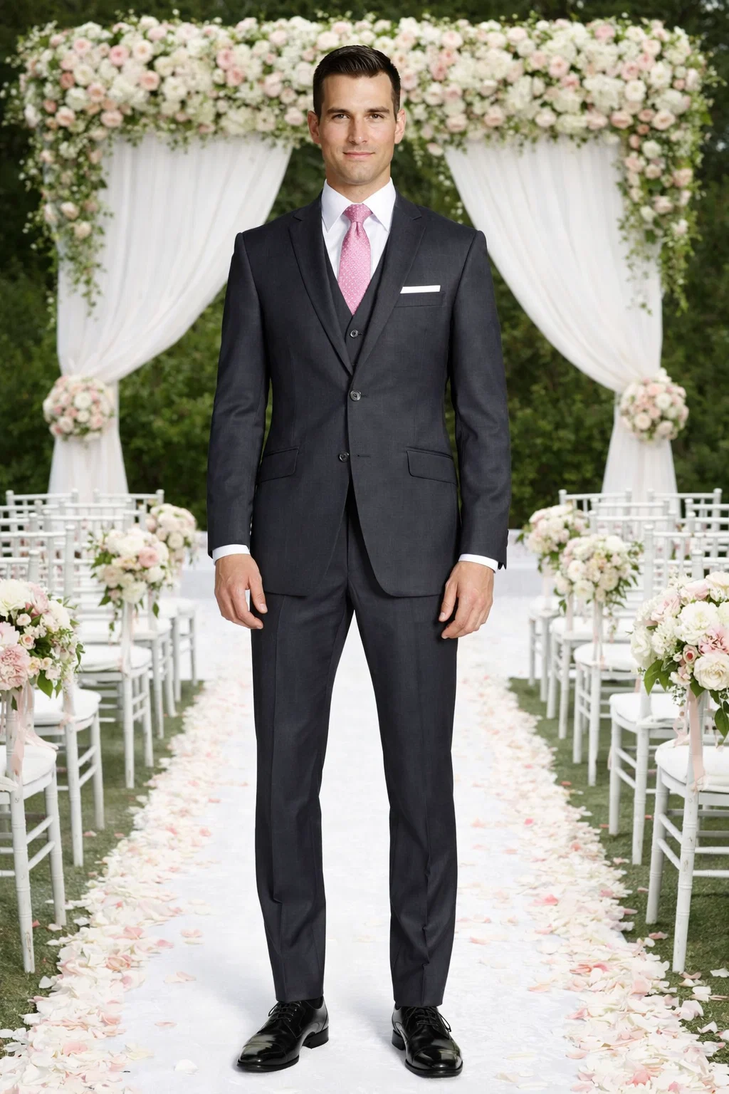 Mantoni Charcoal Two-button Wool Suit