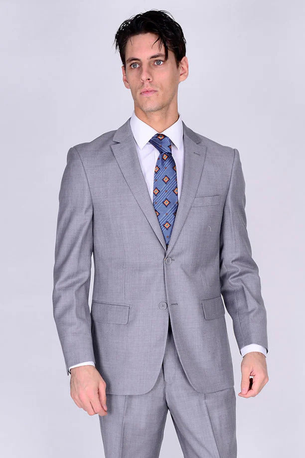 Mantoni Modern Fit Wool Business Suit