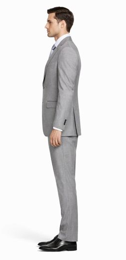 Mantoni Lt. Gray Two-button Wool Suit in Modern or Slim-Fit