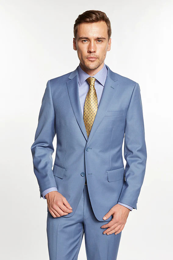 Mantoni Modern Fit Wool Business Suit
