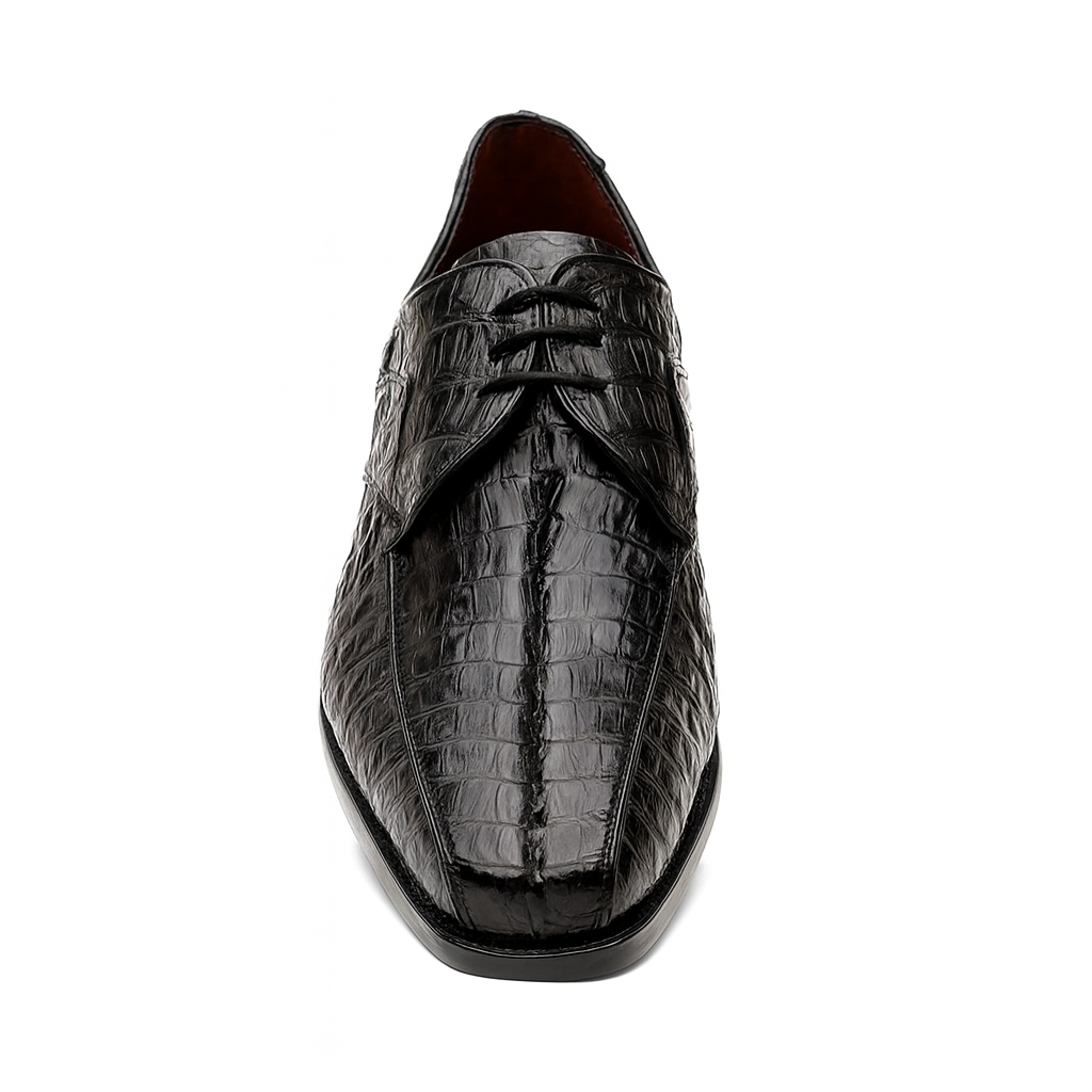 Marco Di Milano Cancun Black Caiman Crocodile Derby