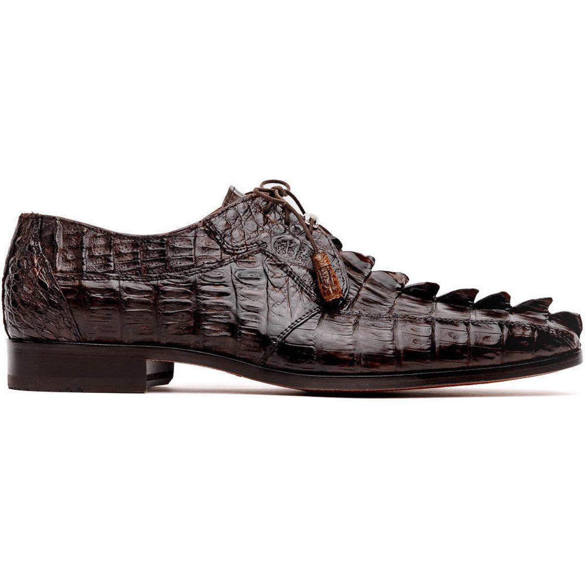 Marco Di Milano Brown Hornback Caiman Bike Toe Shoes