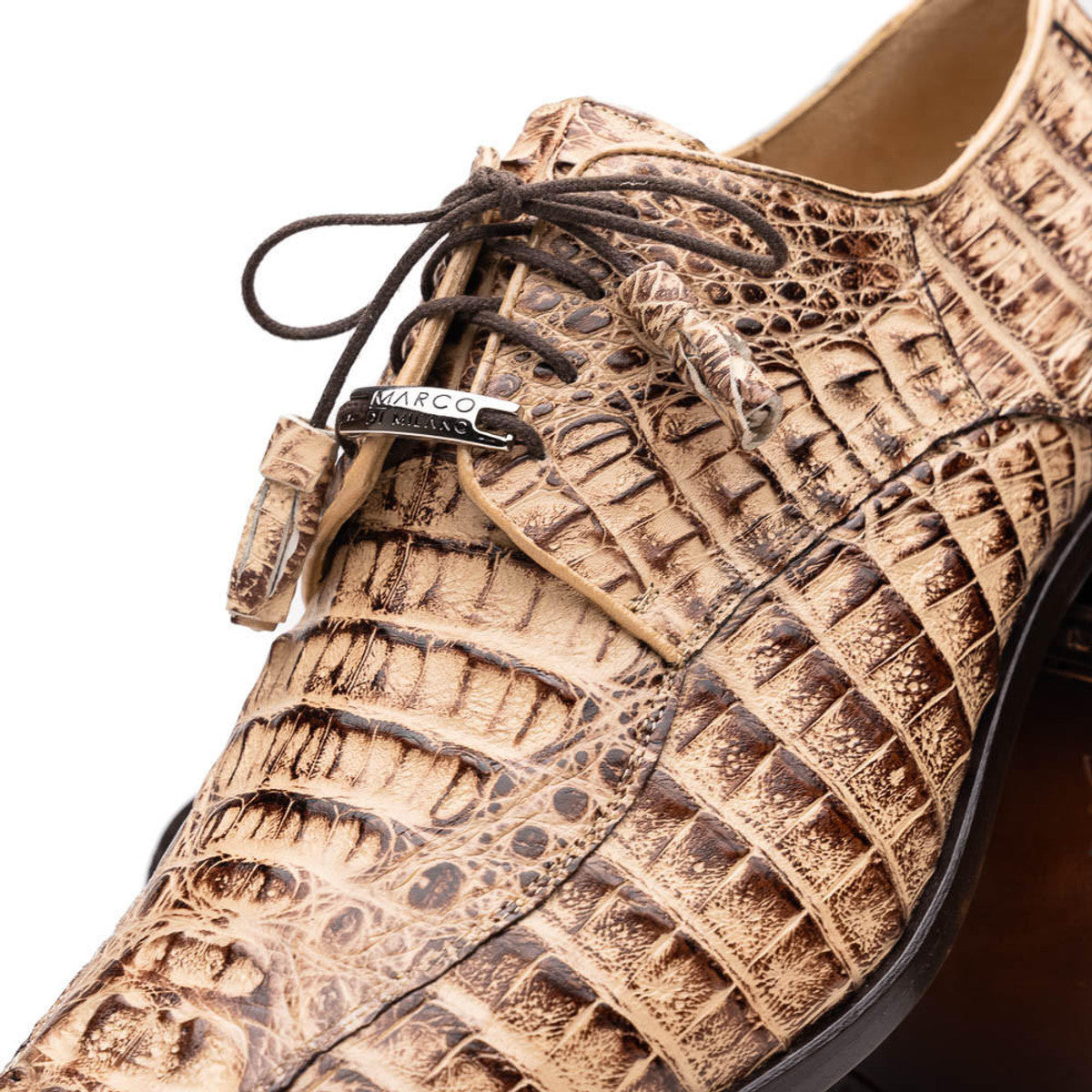 Marco Di Milano Rustic Tan Gator Derby Apricena