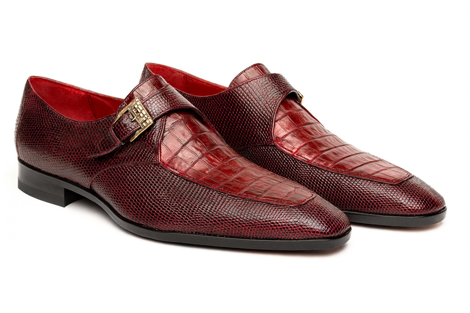 Marco Di Milano Toluca Exotic Monk Strap Shoes