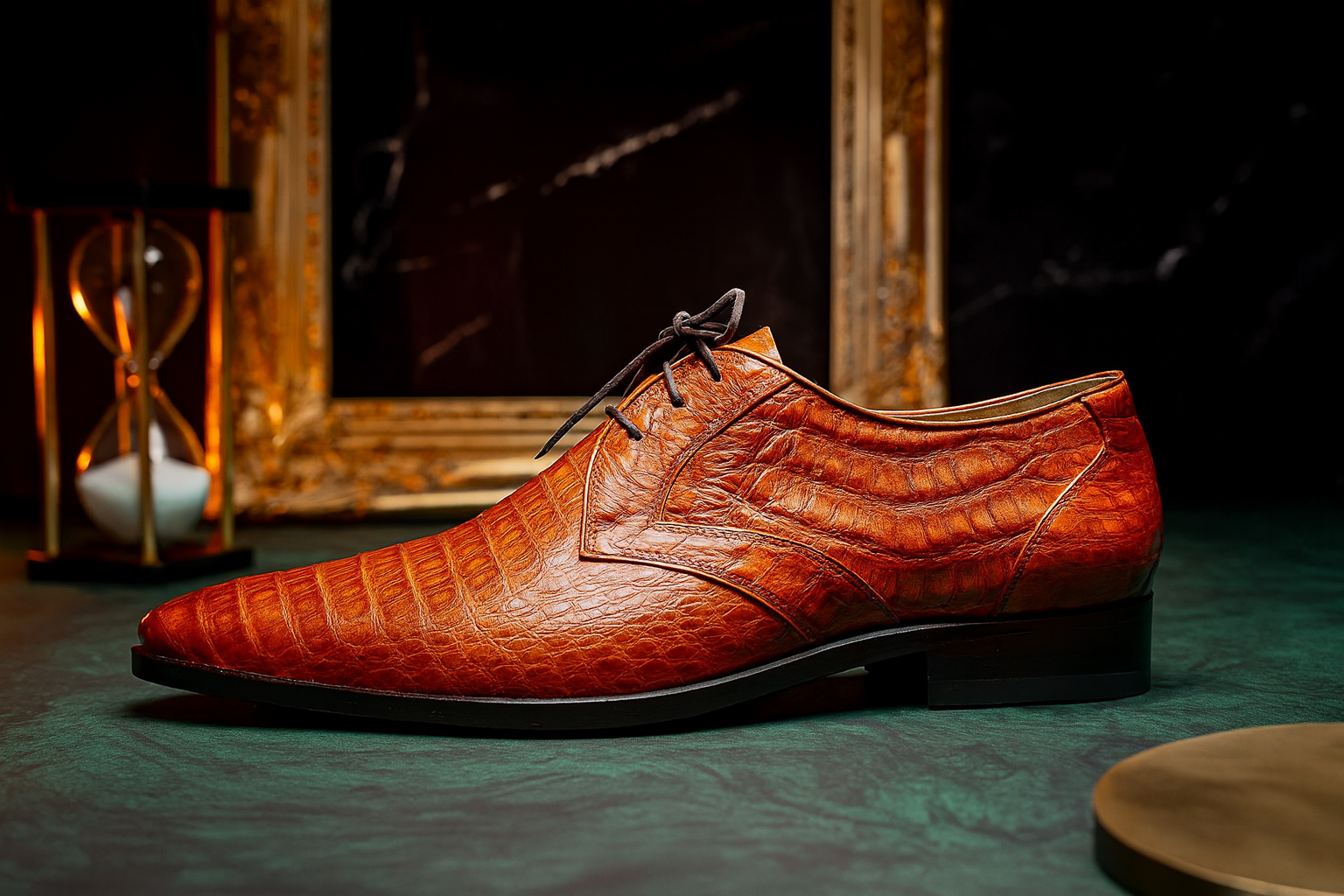 Marco Milano Cognac Caiman Derby Lacio Shoes