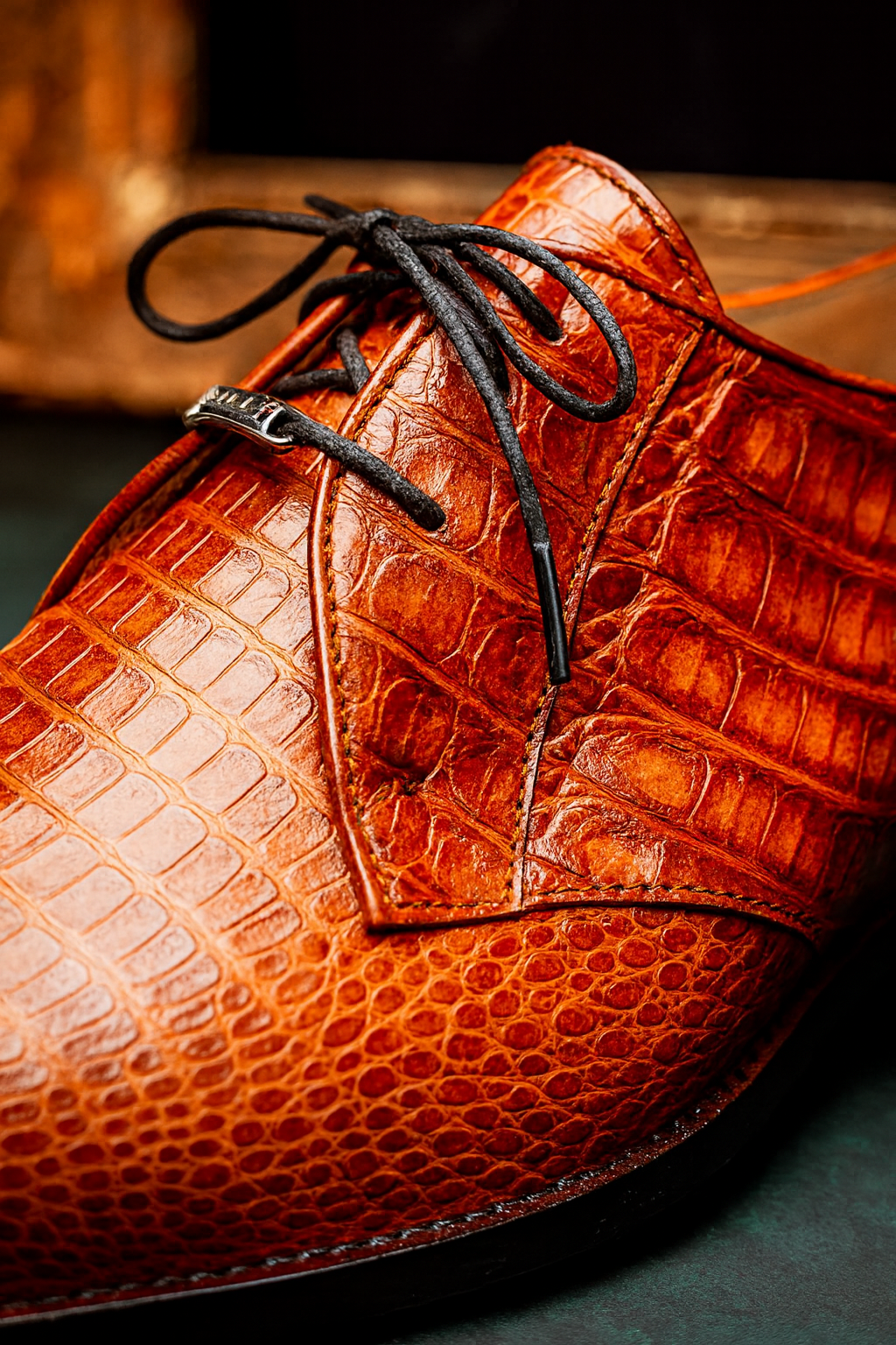 Marco Milano Cognac Caiman Derby Lacio Shoes