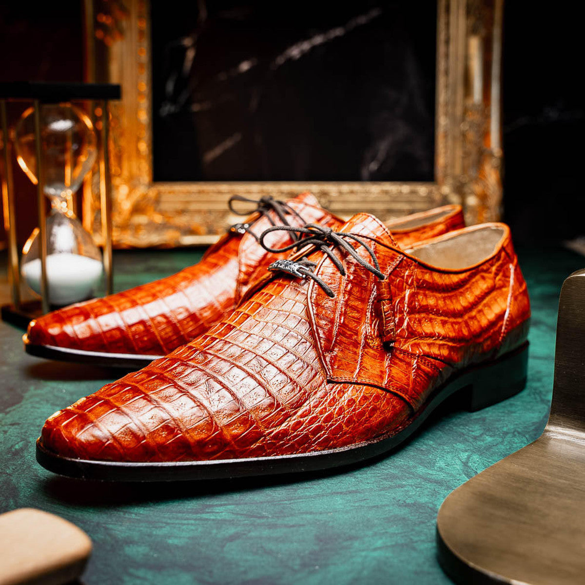 Marco Milano Cognac Caiman Derby Lacio Shoes