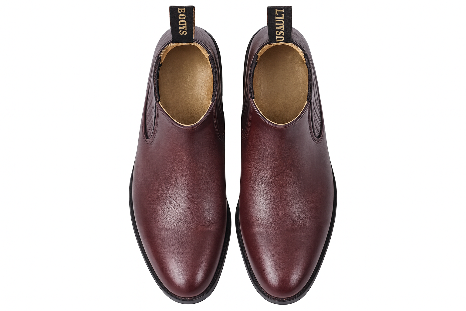 Maroon Color Leather Boot botines para hombre For Men - Short Cowboy - Western Ankle Boots