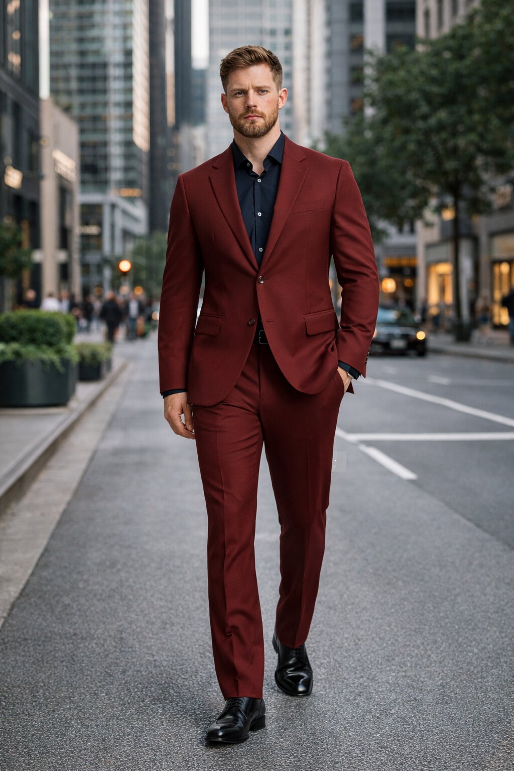 David Leitch The Fall Guy 2026 Maroon Suit