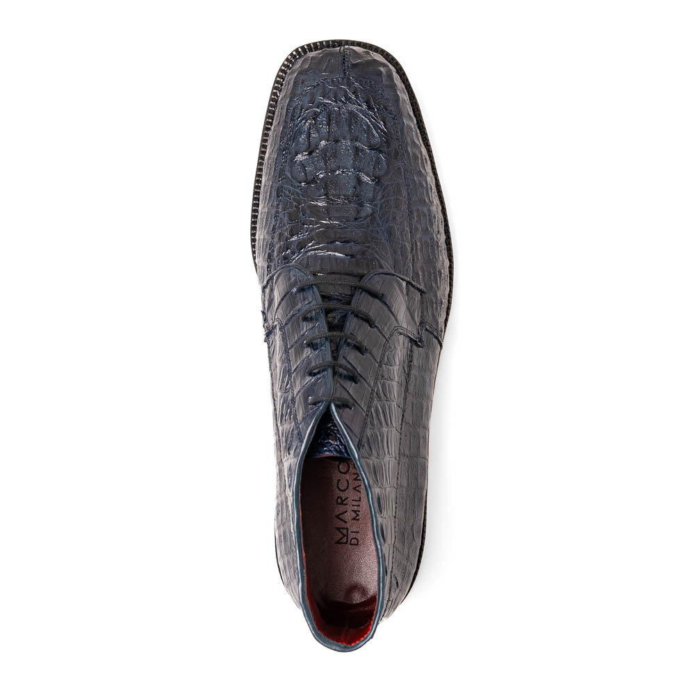 Marco Di Milano Martinelli Caiman Crocodile Chukka Boots Navy