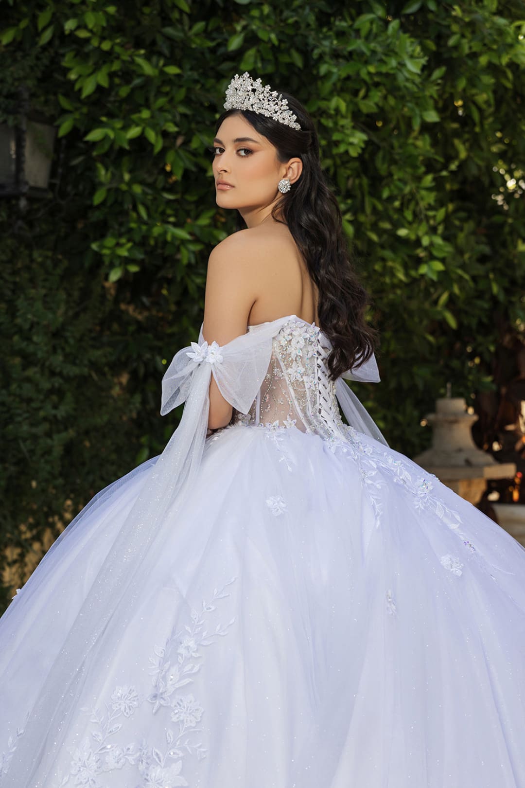 Sweet 16 Ball Gown Cape Sleeves Bridal Wedding Dress By Layla K LK263