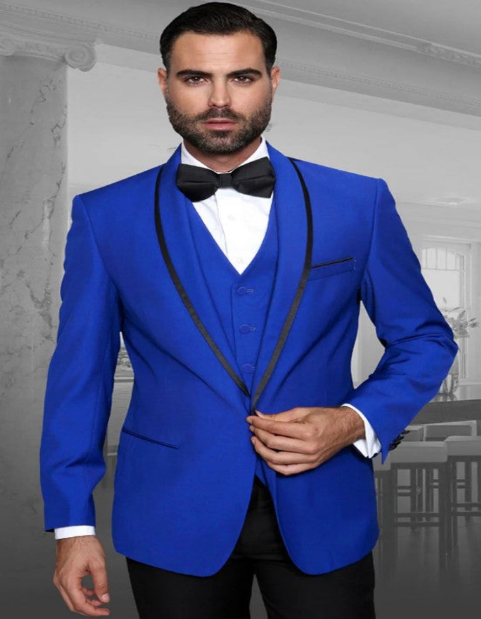 Royal Blue Prom & Wedding Suit with Matching Vest