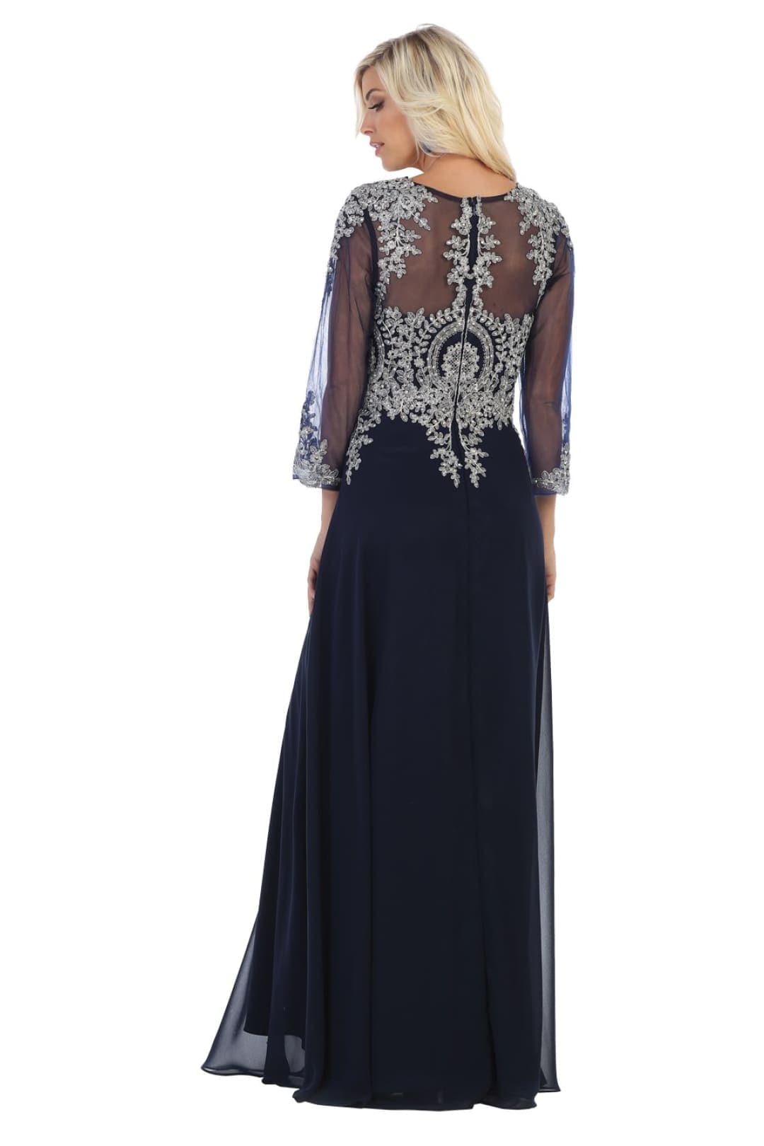Plus Size Long Evening Gown Maxi Formal Dress for Women By May Queen MQ1549