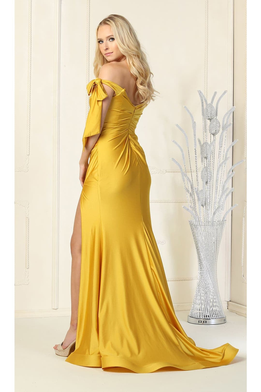 Prom Dress Stretchy Off The Shoulder Plus Size Gown for a Wedding Guest
