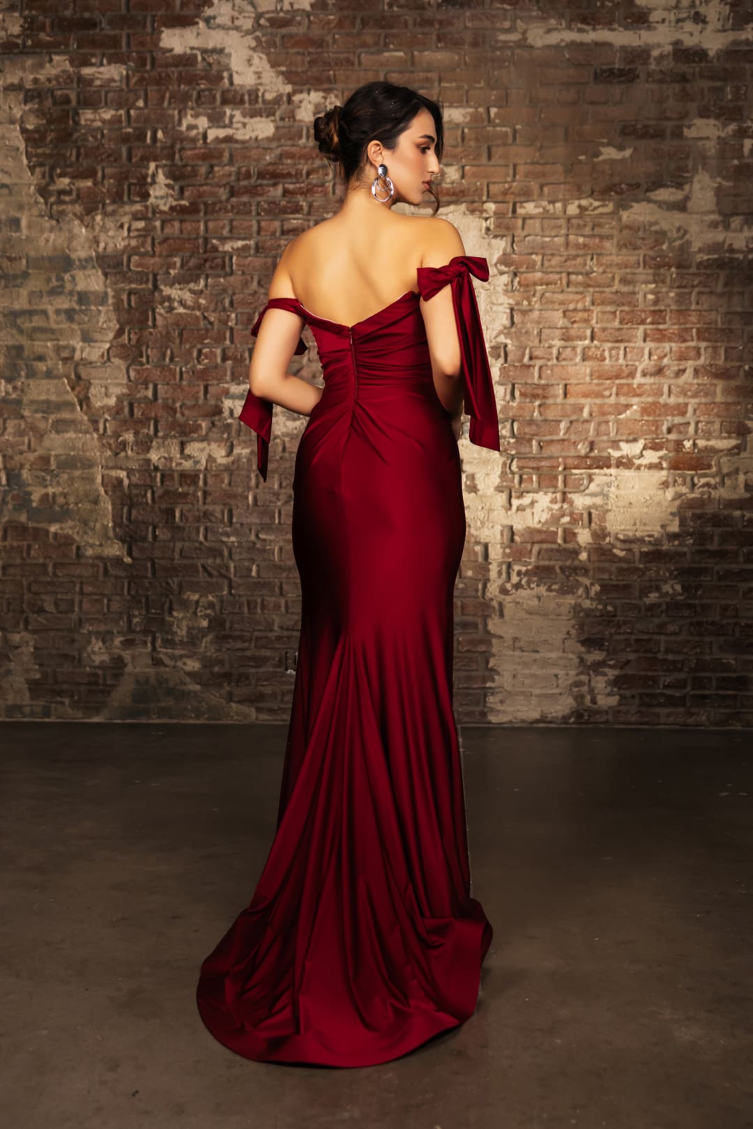 Prom Dress Stretchy Off The Shoulder Plus Size Gown for a Wedding Guest