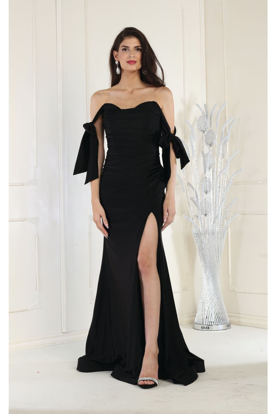 Prom Dress Stretchy Off The Shoulder Plus Size Gown for a Wedding Guest