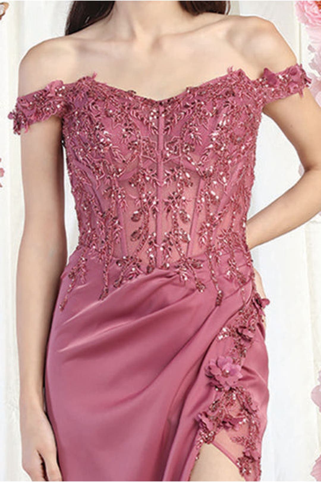May Queen MQ1962 Embellished Prom Gown