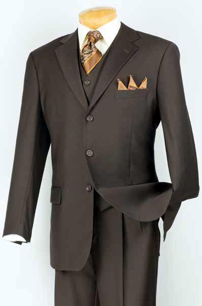 Men's 3-Piece Brown Suit by Vinci