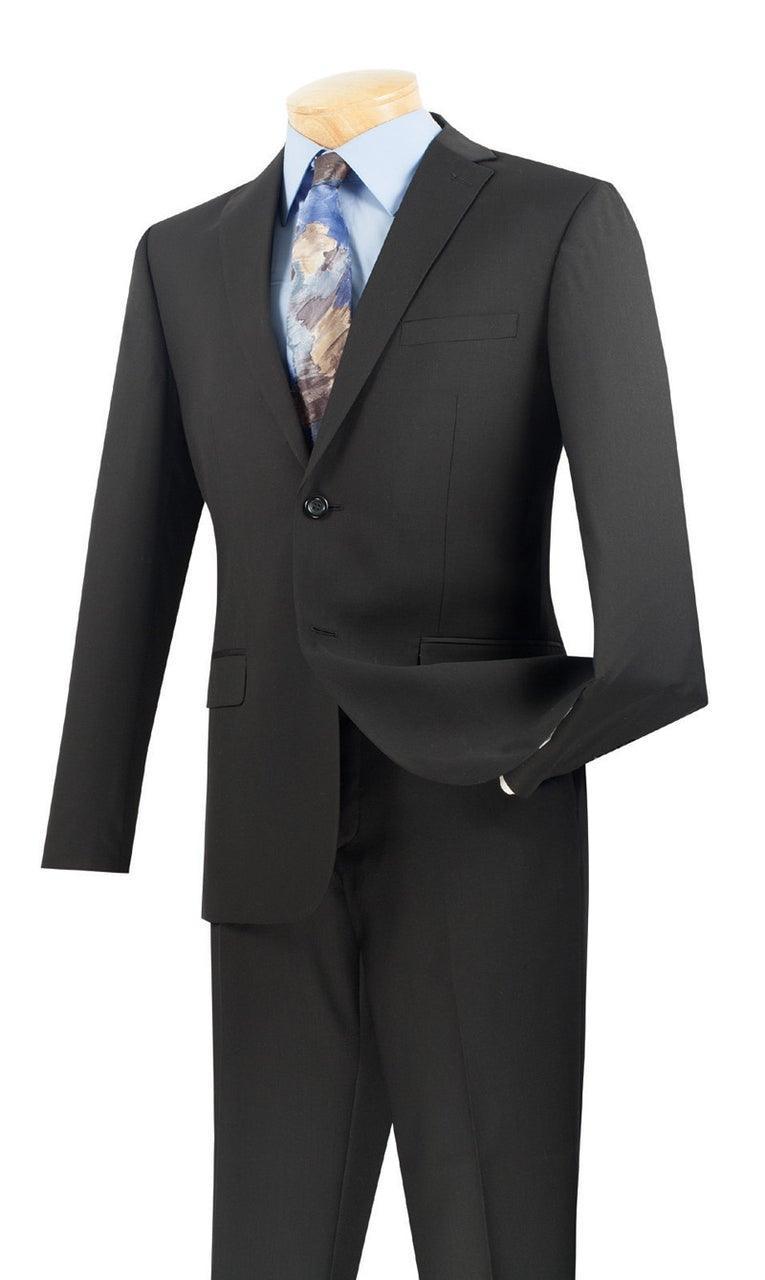 Men's Ultra Slim Fit Black Suit by Vinci