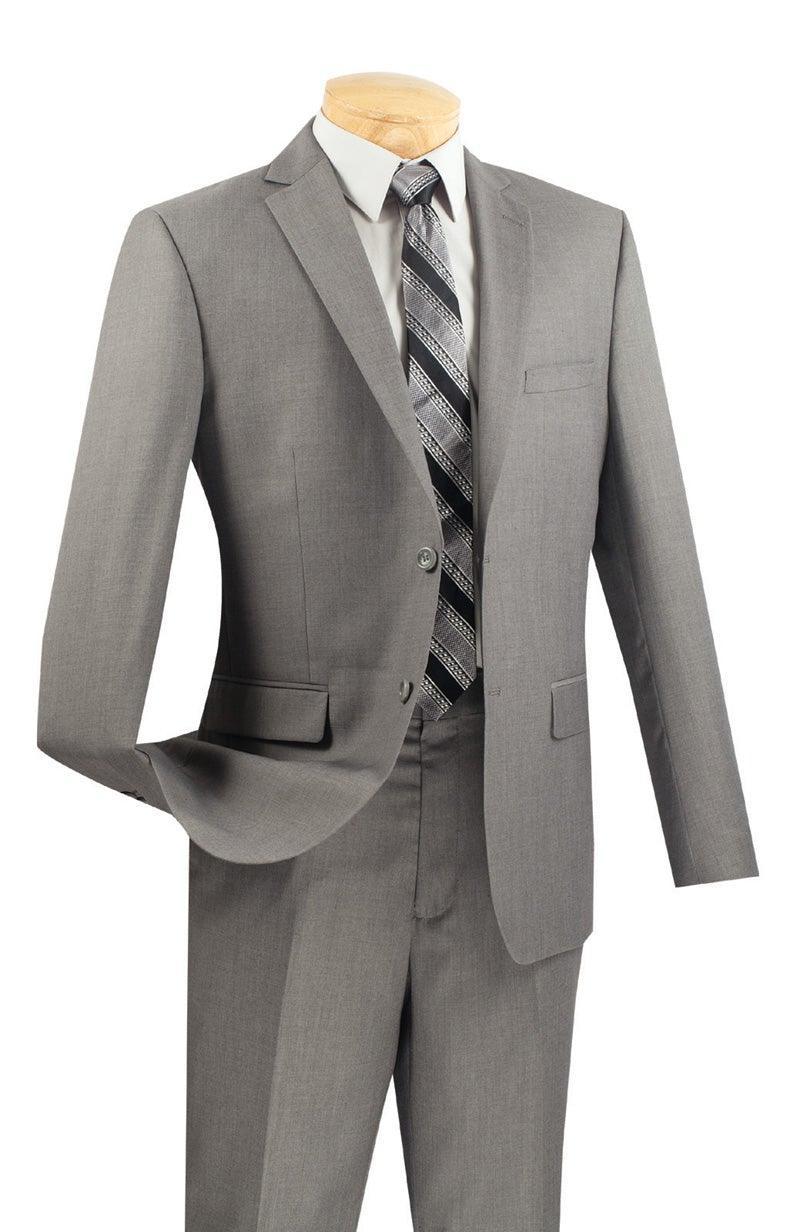 Ultra Slim Gray Suit - Slim 2 Piece by Vinci