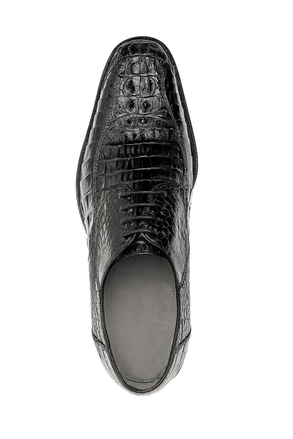 Belvedere Chapo Caiman Hornback Black Dress Shoe