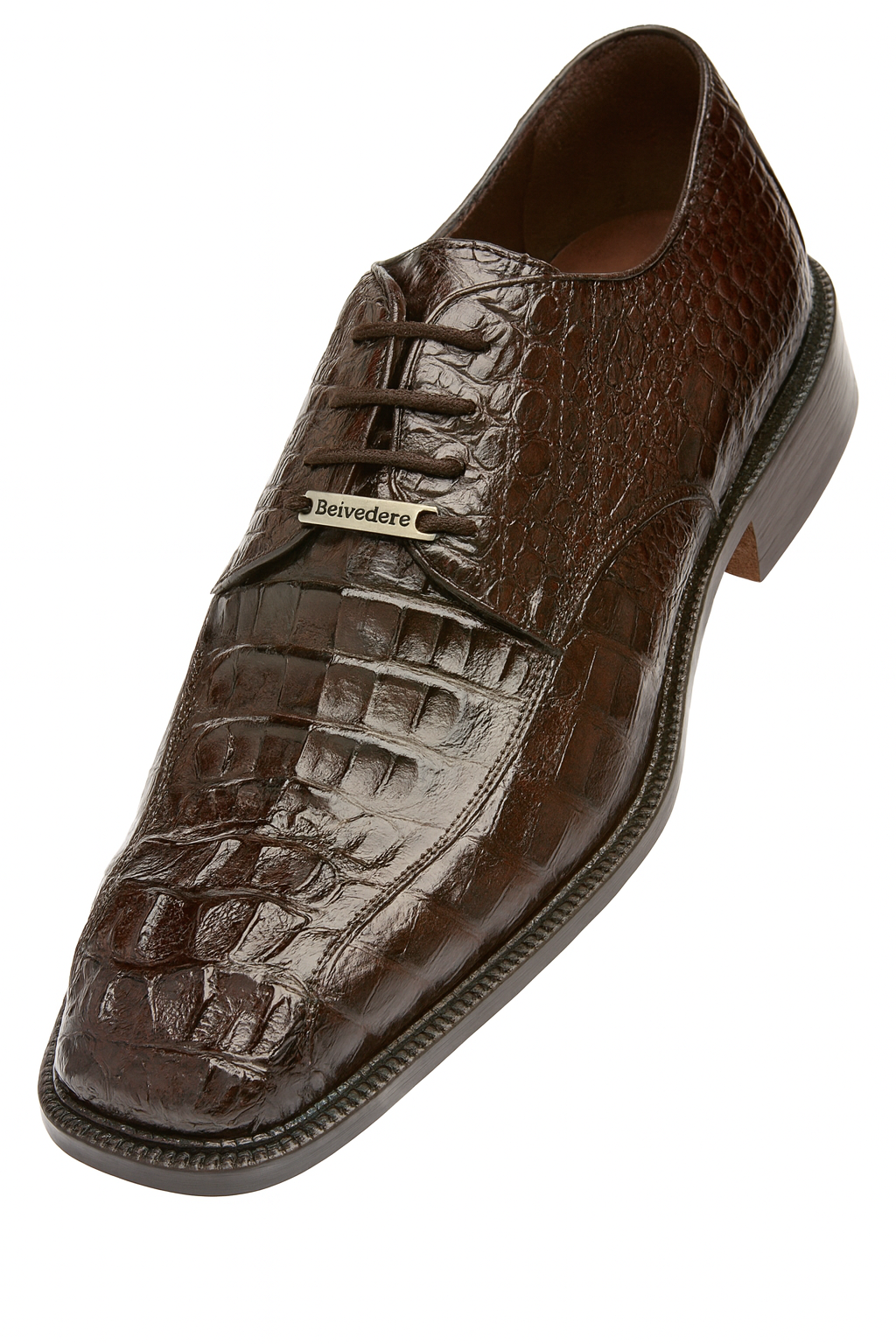 Belvedere Chapo Brown Crocodile Dress Shoe